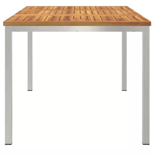  kültéri étkezőasztal 150x90x75 cm Tömör akácfa