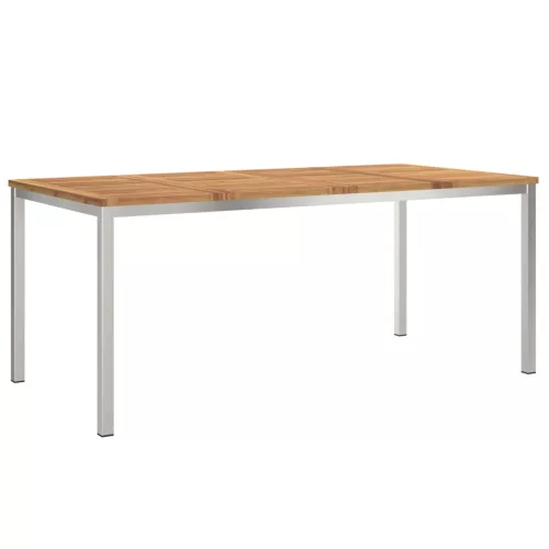  kültéri étkezőasztal 180x90x75 cm tömör akácfából