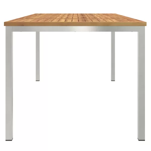  kültéri étkezőasztal 180x90x75 cm tömör akácfából