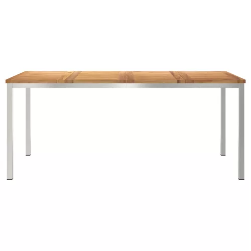  kültéri étkezőasztal 180x90x75 cm tömör tíkfa
