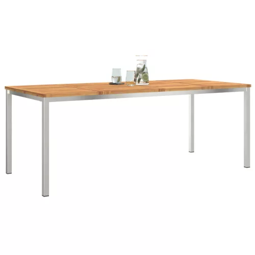  kültéri étkezőasztal 200x90x74,5 cm Tömör akácfából