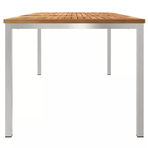  Kültéri Étkezőasztal 200x90x74.5 cm Tömör Tíkfából
