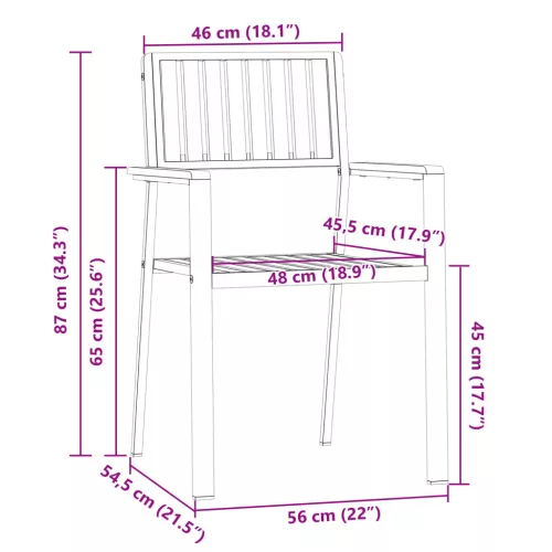  Összecsukható Kerti Székek 4 db Tömör Akác & Rozsdamentes Acél
