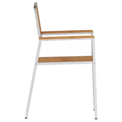  Összecsukható Kerti Székek 4 db Tömör Tölgy és Rozsdamentes Acél