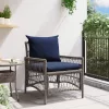  Kerti Szék Párnákkal Szürke 60x70x78 cm Poli Rattan