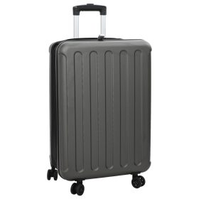    Összecsukható Bőrönd Kemény Héj 24'' Sötétszürke 43x27x66 cm