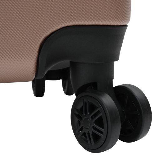  bőrönd szett 3 db Kemény héjú Rózsaszín arany 20” 24” 28” ABS