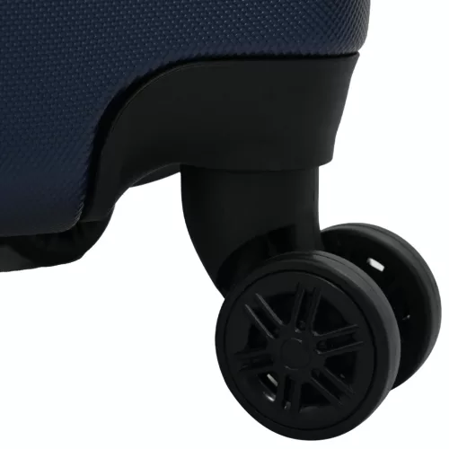  Bőrönd szett 3 db Kemény héjú Sötétkék 20” 24” 28” ABS