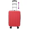 Összecsukható Bőrönd Kemény Héj 24'' Piros 43x27x66 cm ABS