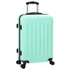  Bőrönd Készlet 3 db Kemény Héjú Mentazöld 20” 24” 28” ABS