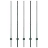 Kerítésoszlop 5 pcs Zöld 140 cm Acél
