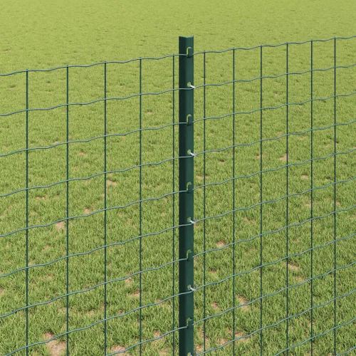  Kerítésoszlop 11 pcs Zöld 140 cm Acél