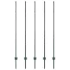  Kerítésoszlop 5 pcs Zöld 150 cm Acél