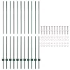  Kerítésoszlop 11 pcs Zöld 150 cm Acél