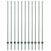  Kerítésoszlop 11 pcs Zöld 160 cm Acél