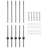  Kerítésoszlop 5 pcs Szürke 100 cm Acél