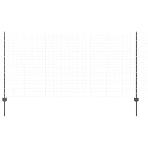  Kerítésoszlop 5 pcs Szürke 120 cm Acél