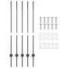  Kerítésoszlop 5 pcs Szürke 120 cm Acél