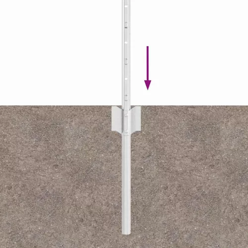  Kerítésoszlop 11 pcs Ezüst 60 cm Acél