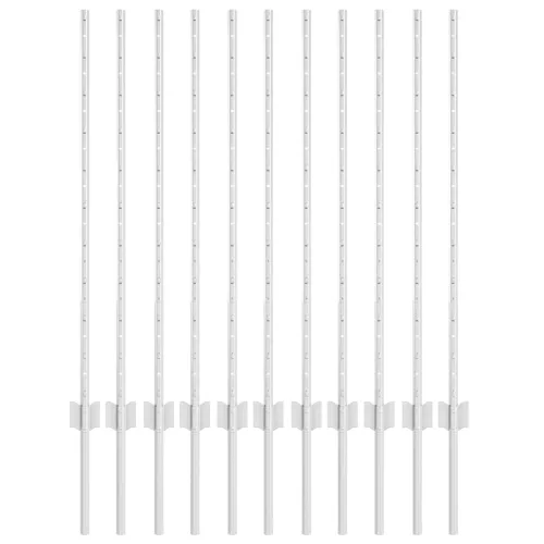  Kerítésoszlop 11 pcs Ezüst 100 cm Acél