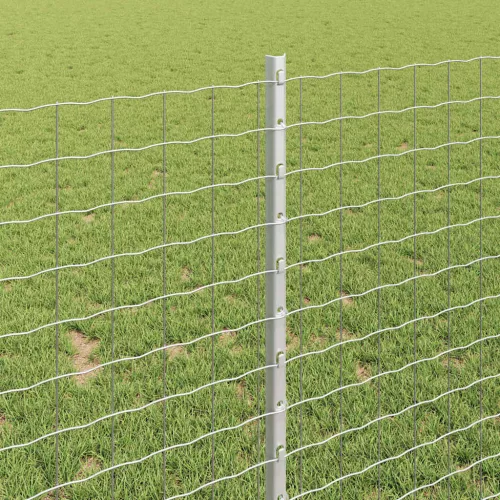  Kerítésoszlop 11 pcs Ezüst 100 cm Acél