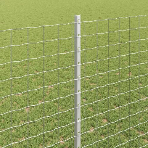  Kerítésoszlop 5 pcs Ezüst 140 cm Acél