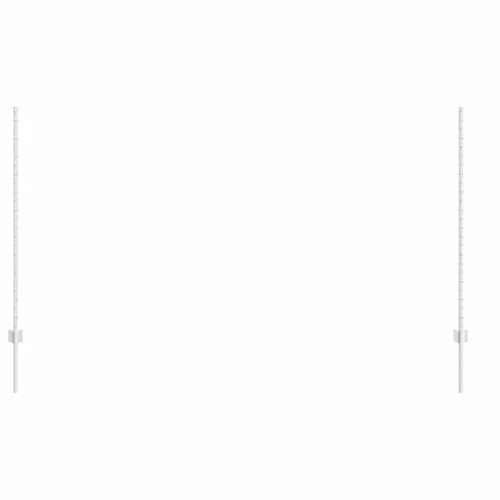  Kerítésoszlop 11 pcs Ezüst 140 cm Acél