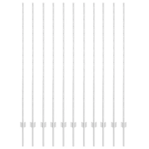  Kerítésoszlop 11 pcs Ezüst 150 cm Acél