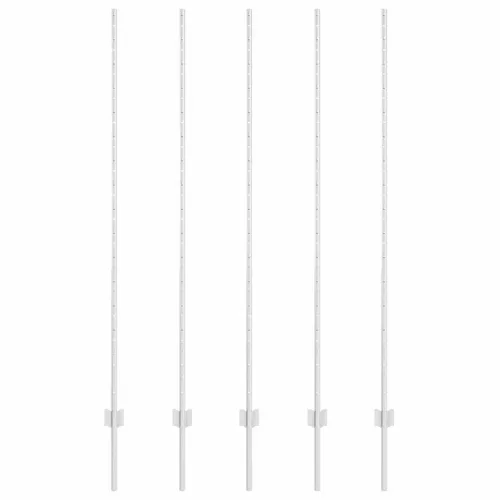  Kerítésoszlop 5 pcs Ezüst 160 cm Acél