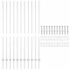  Kerítésoszlop 11 pcs Ezüst 160 cm Acél