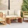  Kert Oldalasztal 90x49.7x36 cm Tömör Fa Teak