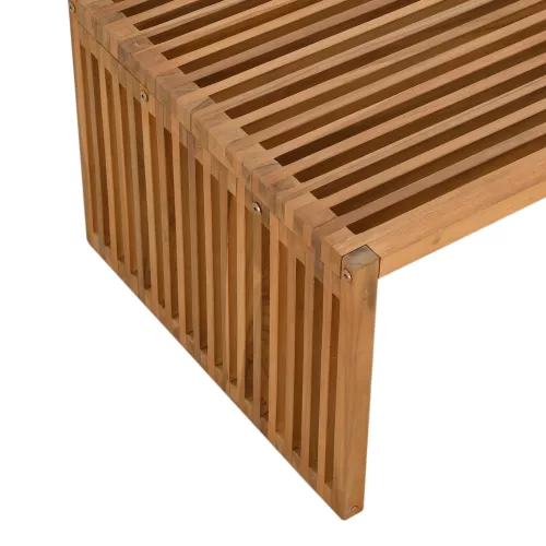 Kert Oldalasztal 90x49.7x36 cm Tömör Fa Teak