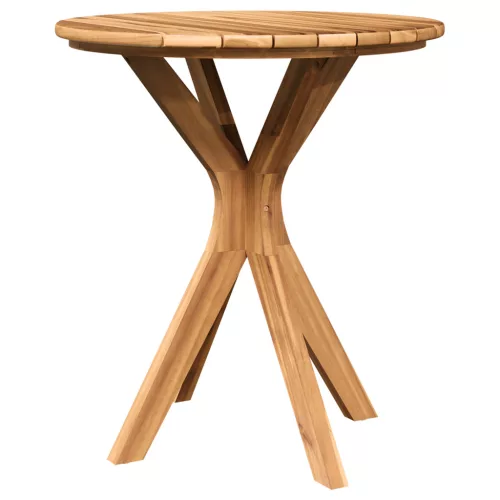  Kerti Bistroasztal Ø70x75 cm Tömör Tíkfa