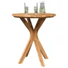 Kerti Bistroasztal Ø70x75 cm Tömör Tíkfa