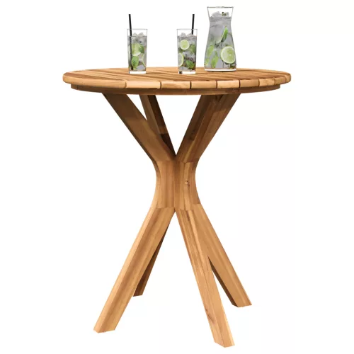  Kerti Bistroasztal Ø70x75 cm Tömör Tíkfa