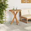  Kerti Bistroasztal Ø70x75 cm Tömör Tíkfa