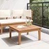  Kerti Asztal 60x60x30 cm Tömbfa Teak