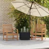  Kerti székek 2 pcs Barna 60 x 65 x 76.5 cm Tömör tíkfa
