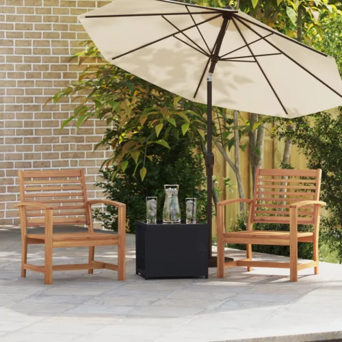  Kerti székek 2 pcs Barna 60 x 65 x 76.5 cm Tömör tíkfa