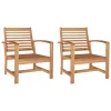  Kerti székek 2 pcs Barna 60 x 65 x 76.5 cm Tömör tíkfa