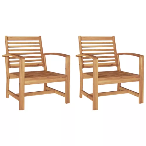  Kerti székek 2 pcs Barna 60 x 65 x 76.5 cm Tömör tíkfa