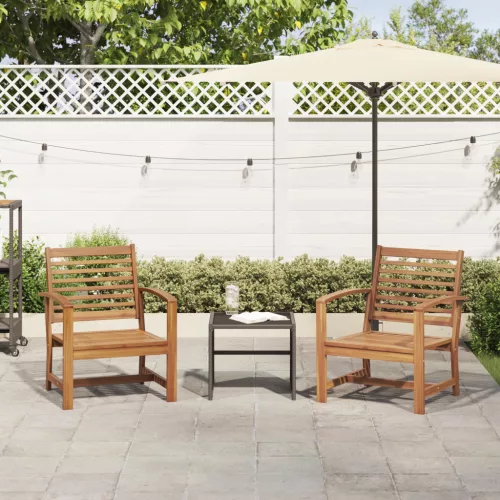  Kerti székek 2 pcs Barna 60 x 65 x 76.5 cm Tömör tíkfa