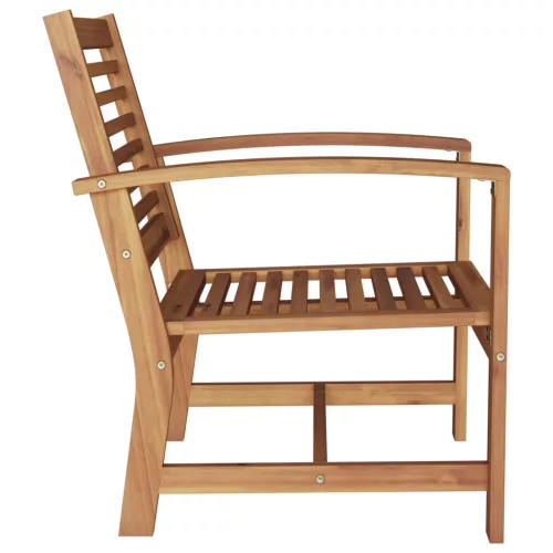  Kerti székek 2 pcs Barna 60 x 65 x 76.5 cm Tömör tíkfa