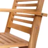  Kerti székek 2 pcs Barna 60 x 65 x 76.5 cm Tömör tíkfa