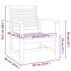  Kerti székek 2 pcs Barna 60 x 65 x 76.5 cm Tömör tíkfa