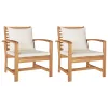  Kerti székek 2 pcs Barna 60 x 65 x 76.5 cm Tömör tíkfa