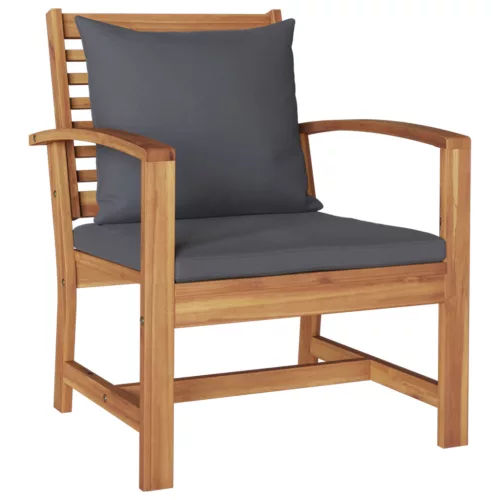  Kerti székek 2 pcs Barna 60 x 65 x 76.5 cm Tömör tíkfa