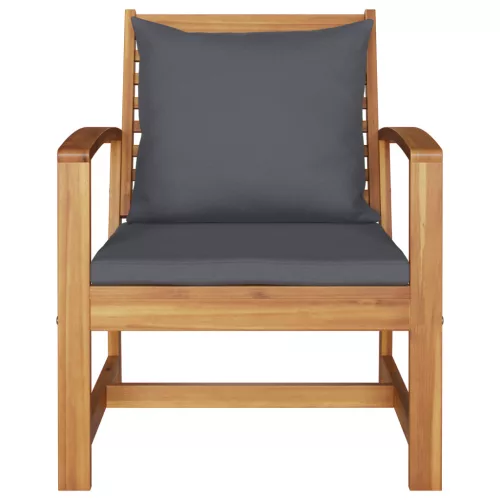  Kerti székek 2 pcs Barna 60 x 65 x 76.5 cm Tömör tíkfa