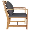 Kerti székek 2 pcs Barna 60 x 65 x 76.5 cm Tömör tíkfa