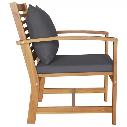  Kerti székek 2 pcs Barna 60 x 65 x 76.5 cm Tömör tíkfa